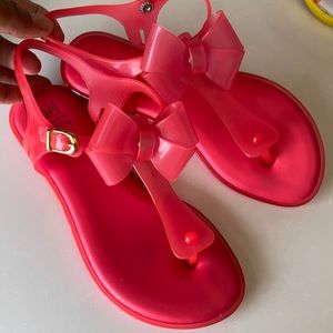 ❤️… Mini Melissa Pink Bow Sandals